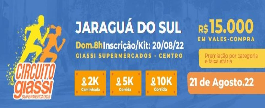 Inscrição para o Circuito Giassi Etapa Jaraguá do Sul 2022