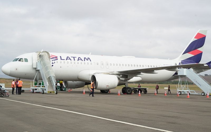 Voo entre Juiz de Fora e São Paulo é inaugurado pela Latam (imagem: Latam/Divulgação)