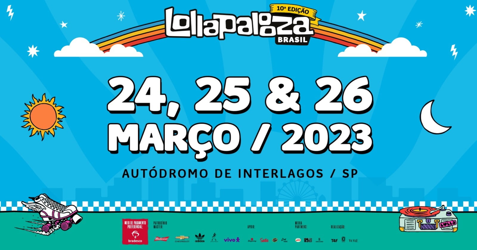Ingressos Lollapalooza Brasil 2023 estão disponíveis (imagem: Canva)