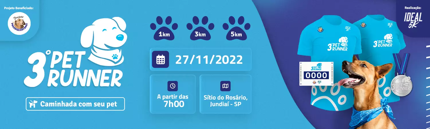 3° Pet Runner - Projeto Pracinha dos Dogs (Divulgação / Ticket Sports)