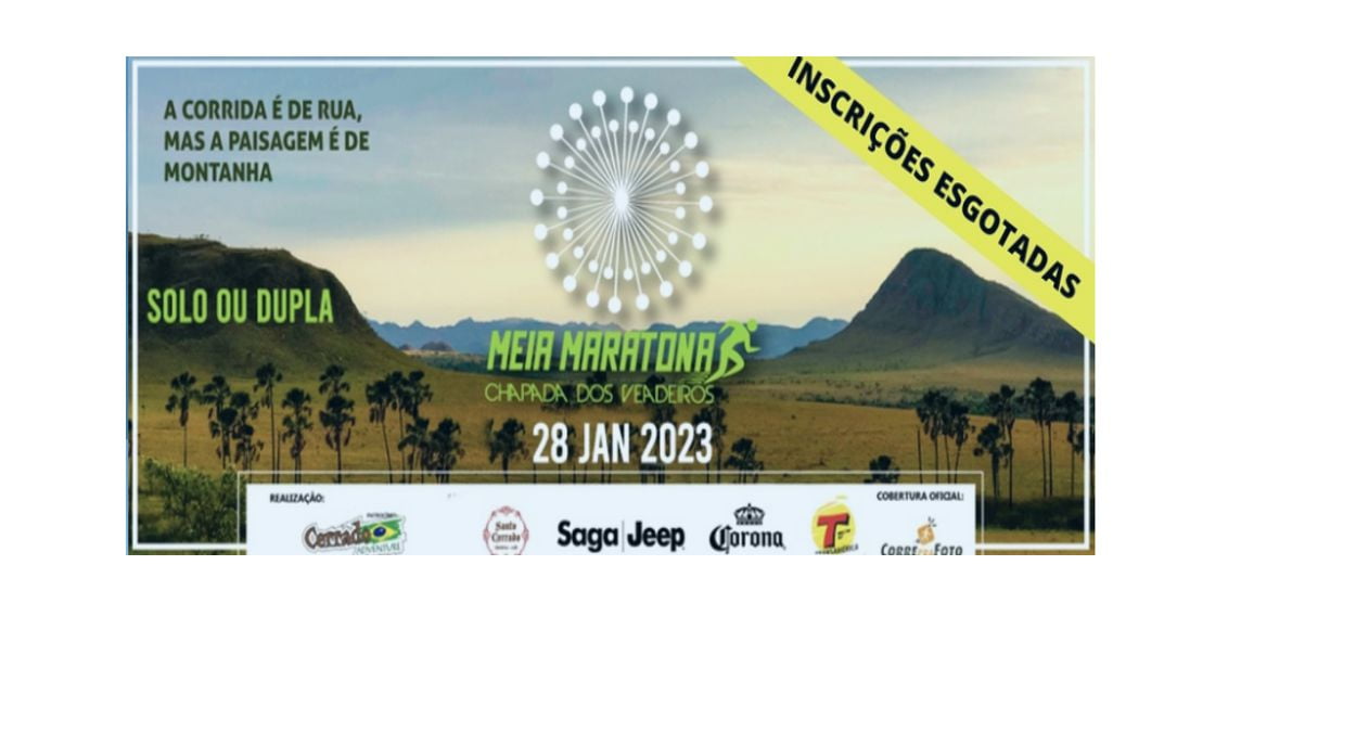 Confira informações referentes à Meia Maratona da Chapada dos Veadeiros – Etapa Vila – 2023