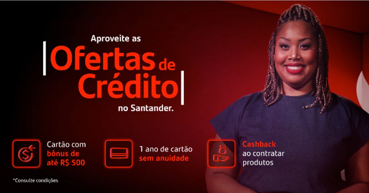 Promoção cartão de crédito Santander isenção de anuidade