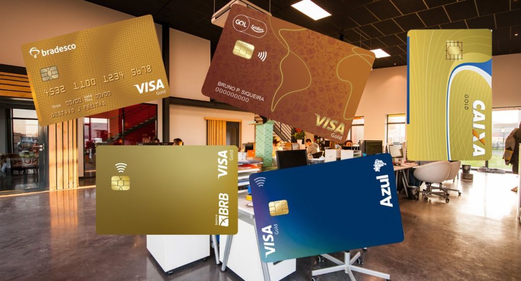 Confira a tabela de pontuação de cartões de crédito Visa Gold de diferentes bancos