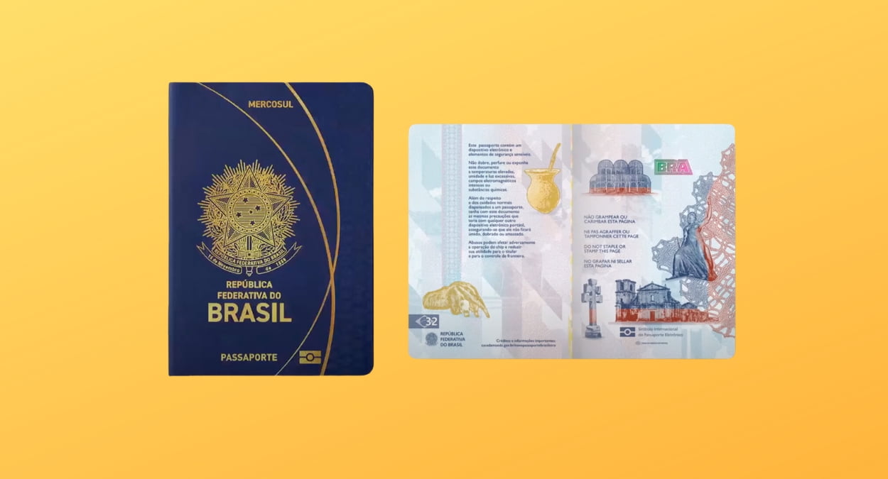 Novo passaporte brasileiro (imagem: Reprodução)