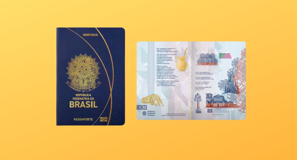 Novo passaporte brasileiro começa a valer a partir desta terça, 3/10 (imagem: Reprodução)