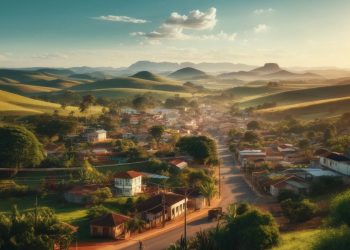 Cidade pacata (imagem gerada por IA)
