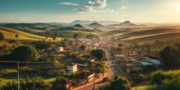 Cidade pacata (imagem gerada por IA)