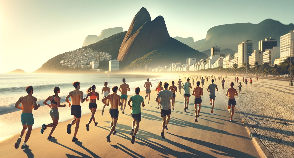 Melhores lugares para correr no Rio de Janeiro (imagem gerada por IA)