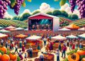 Festa da Uva e do Caqui de Louveira (imagem gerada por IA)