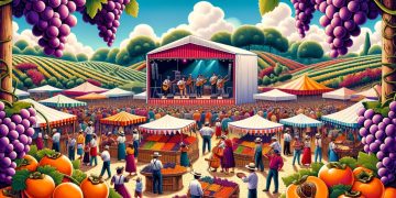 Festa da Uva e do Caqui de Louveira (imagem gerada por IA)
