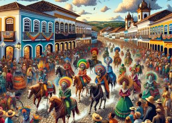Festa do Divino em Pirenópolis (imagem gerada por IA)