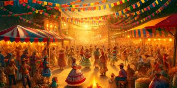 Festa Junina no Nordeste (imagem gerada por IA)