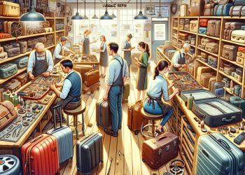 Onde consertar malas de viagem (imagem gerada por IA)