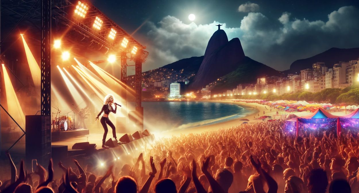 Show da Madonna no Rio (imagem gerada por IA)