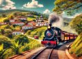 Passeio de trem (imagem gerada por IA)