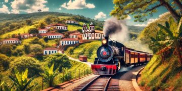 Passeio de trem (imagem gerada por IA)