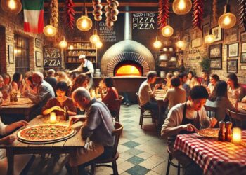 Pizzaria (imagem gerada por IA)