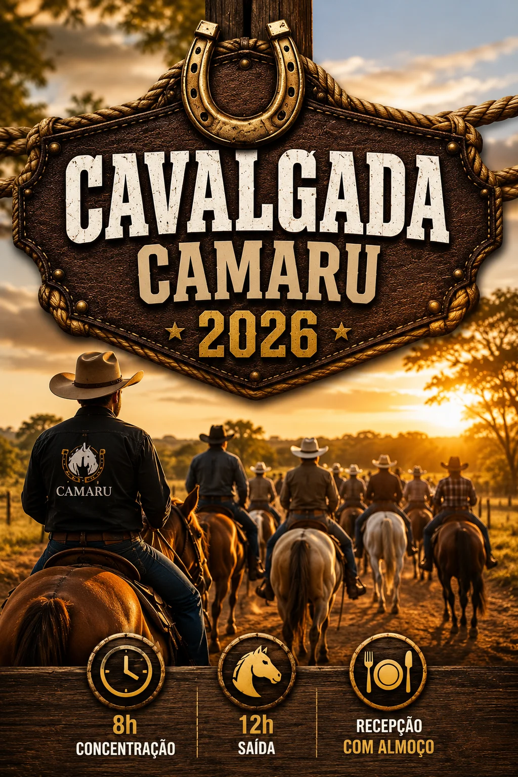 Cavalgada Camaru 2026 (Imagem: IA)