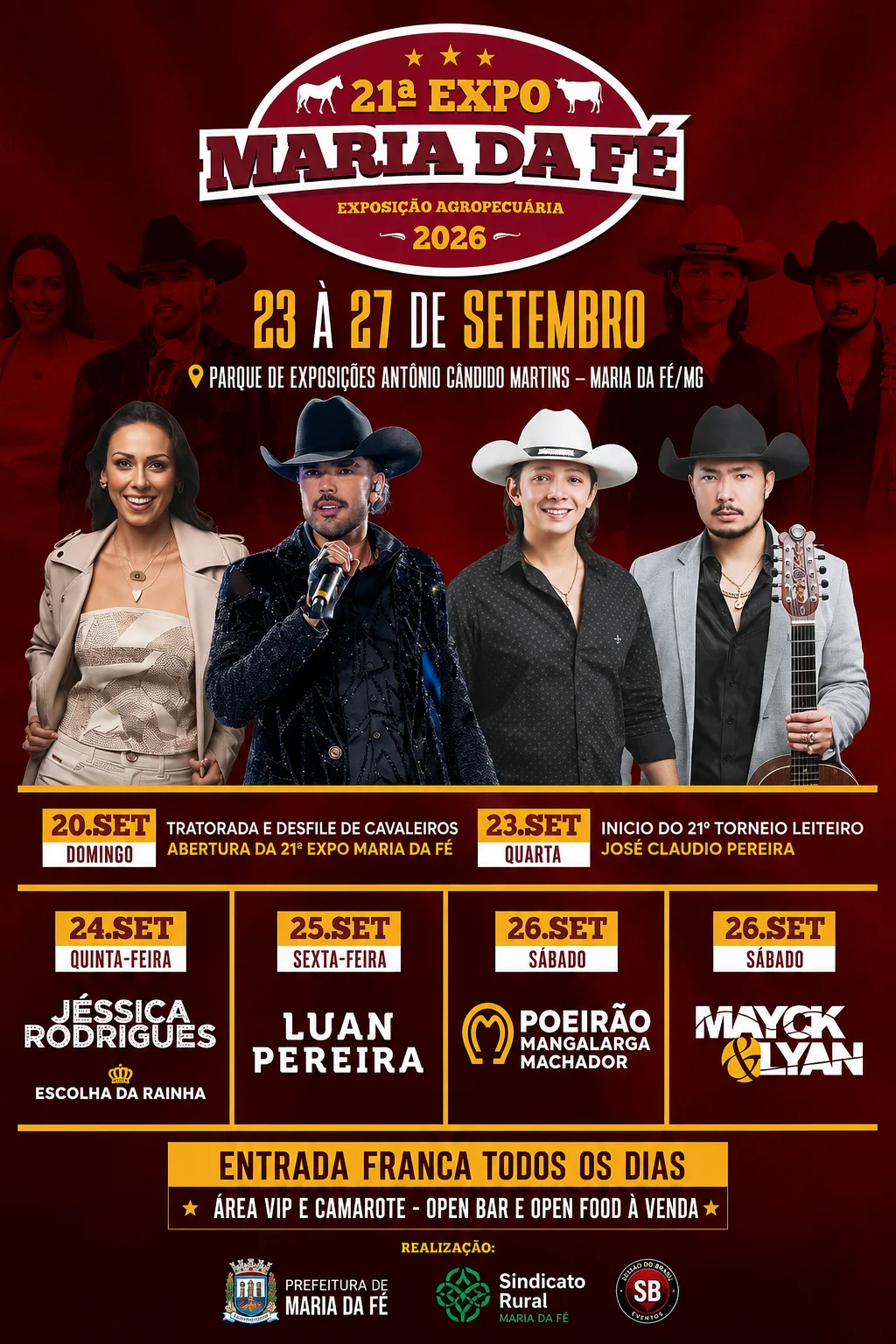 Programação Expo Maria da Fé 2026