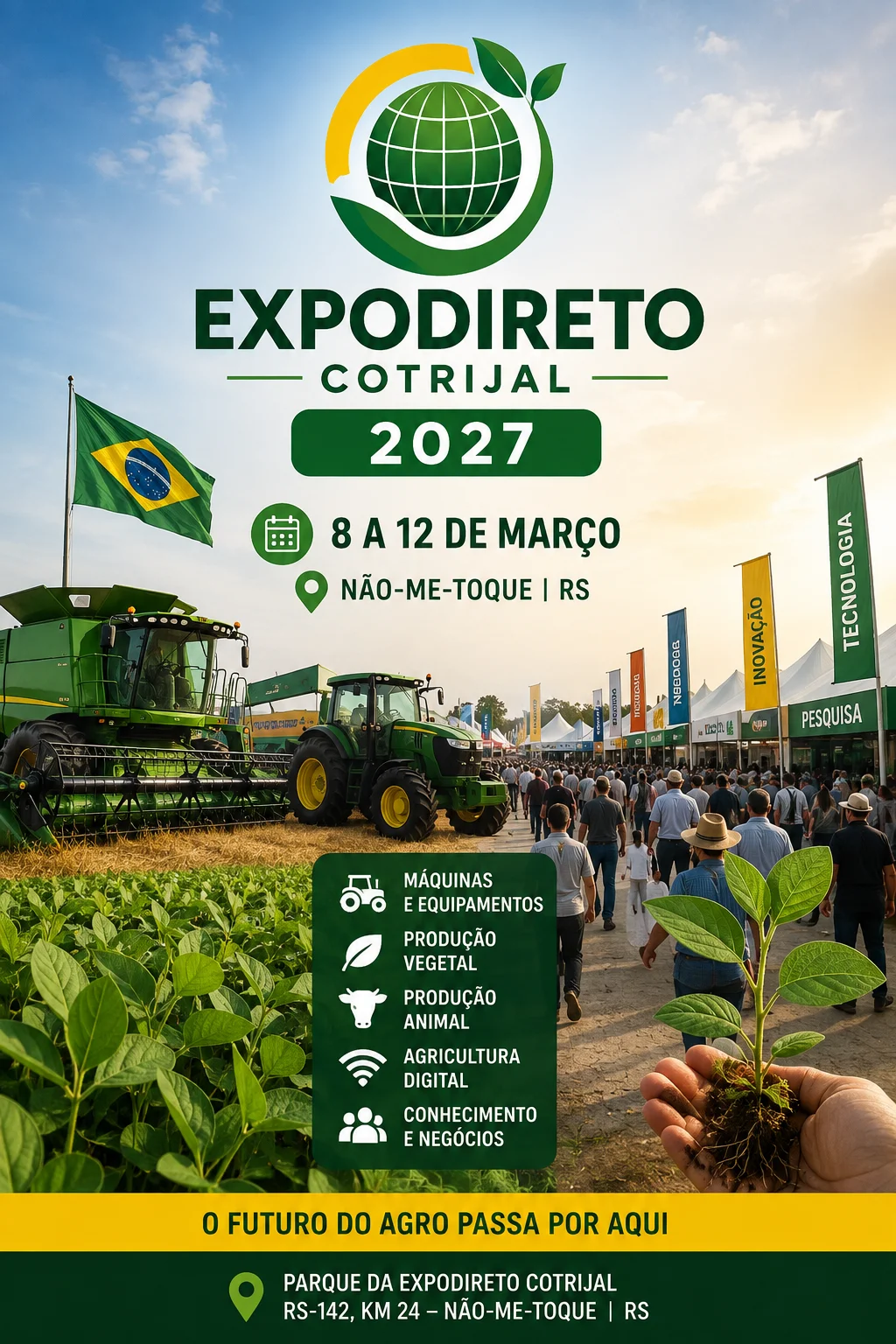 Datas e atrações da Expodireto Cotrijal 2027
