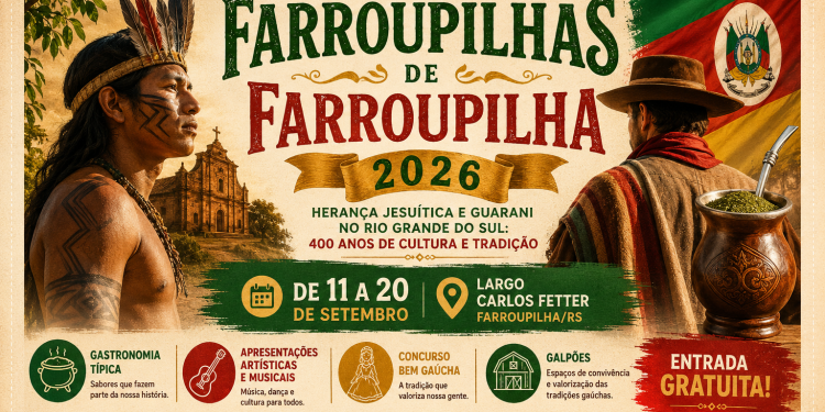 Festejos Farroupilhas de Farroupilha 2026 terão 10 dias de atrações gratuitas
