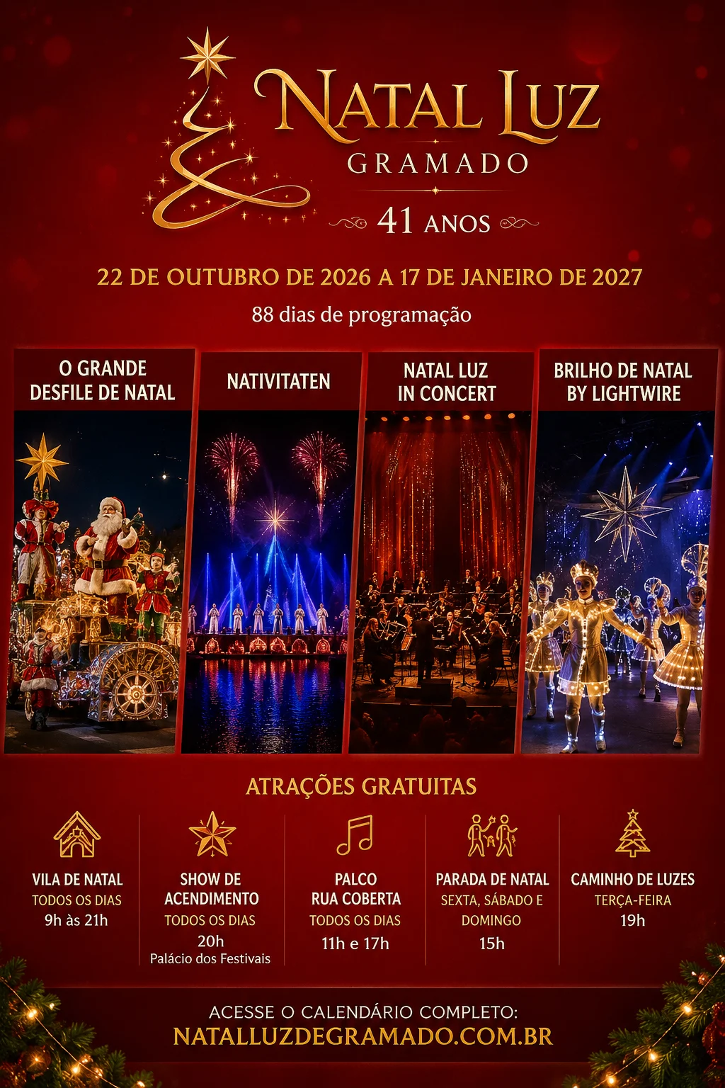 programação Natal Luz Gramado 2026