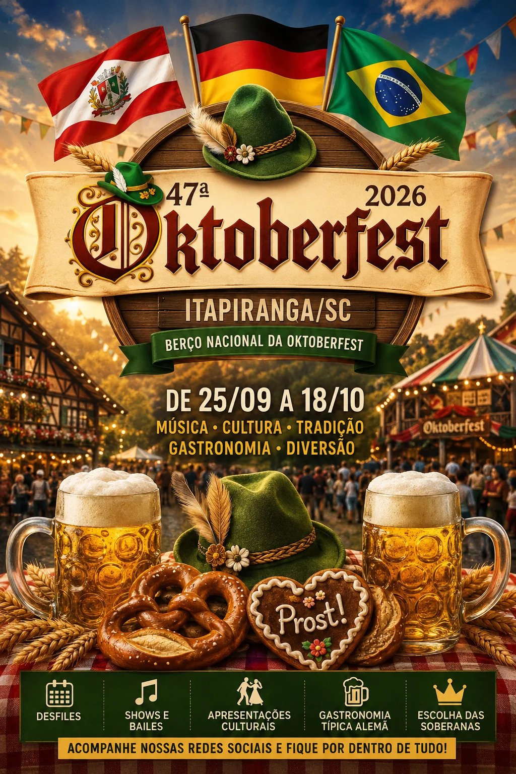 Oktoberfest Itapiranga 2026 (Imagem: IA)