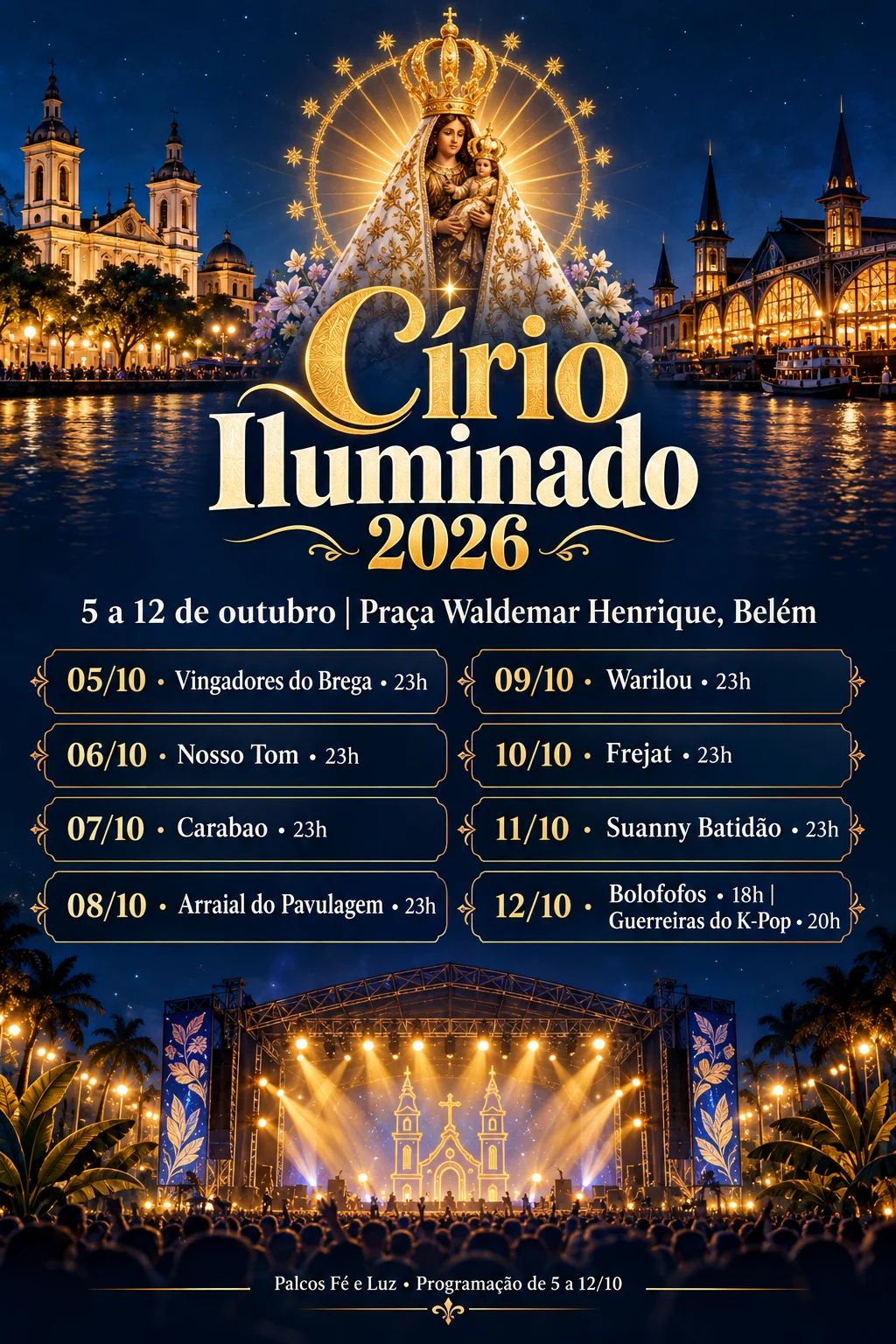 atrações círio iluminado 2026