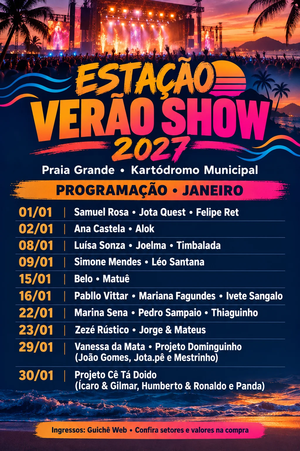 atrações estação verão show 2027