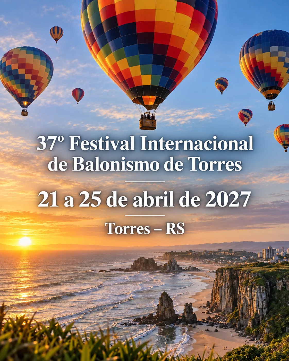 Festival de Balonismo de Torres 2027 (Imagem IA)