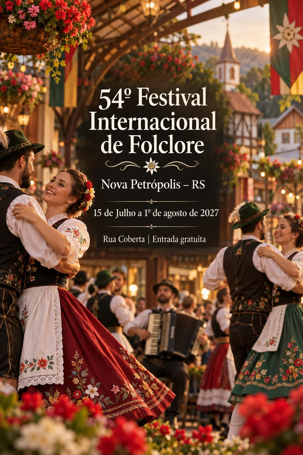 Datas Festival de Folclore de Nova Petrópolis 2026 (Imagem IA)