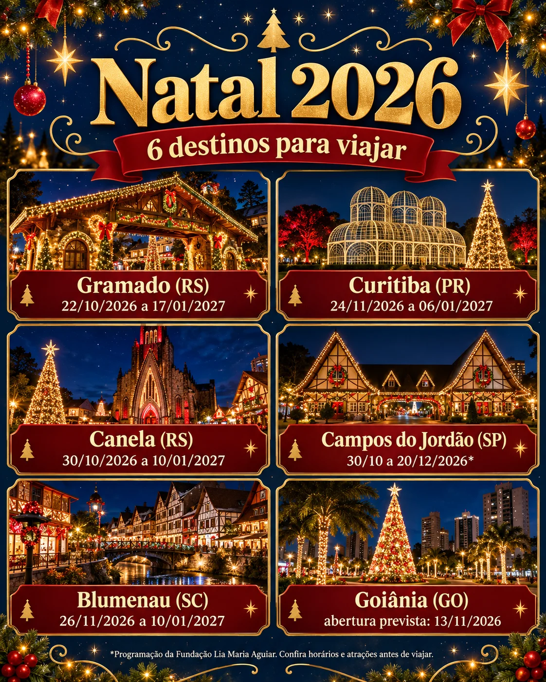 destinos natal 2026