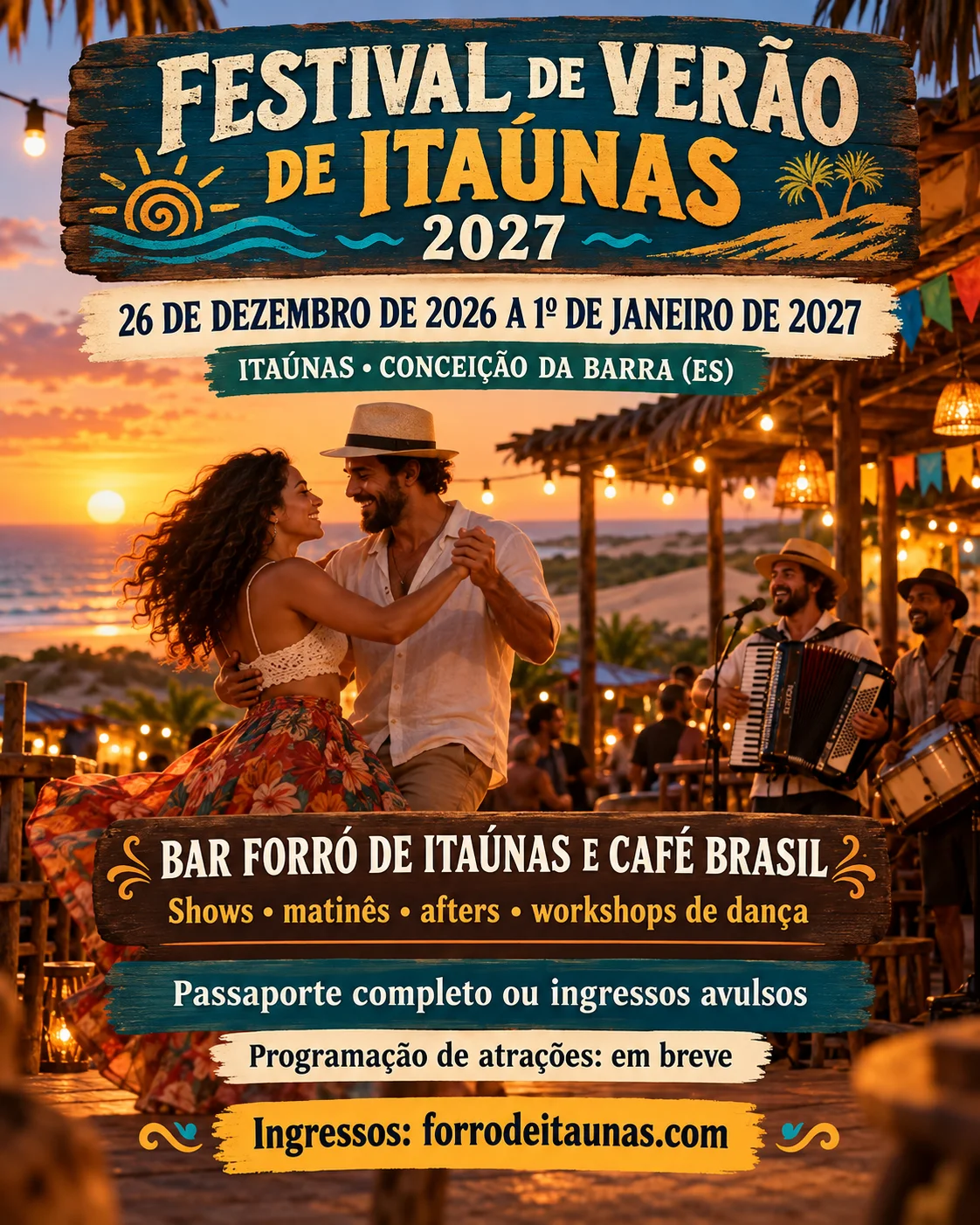 Festival de Verão Itaúnas 2027 (Imagem IA)