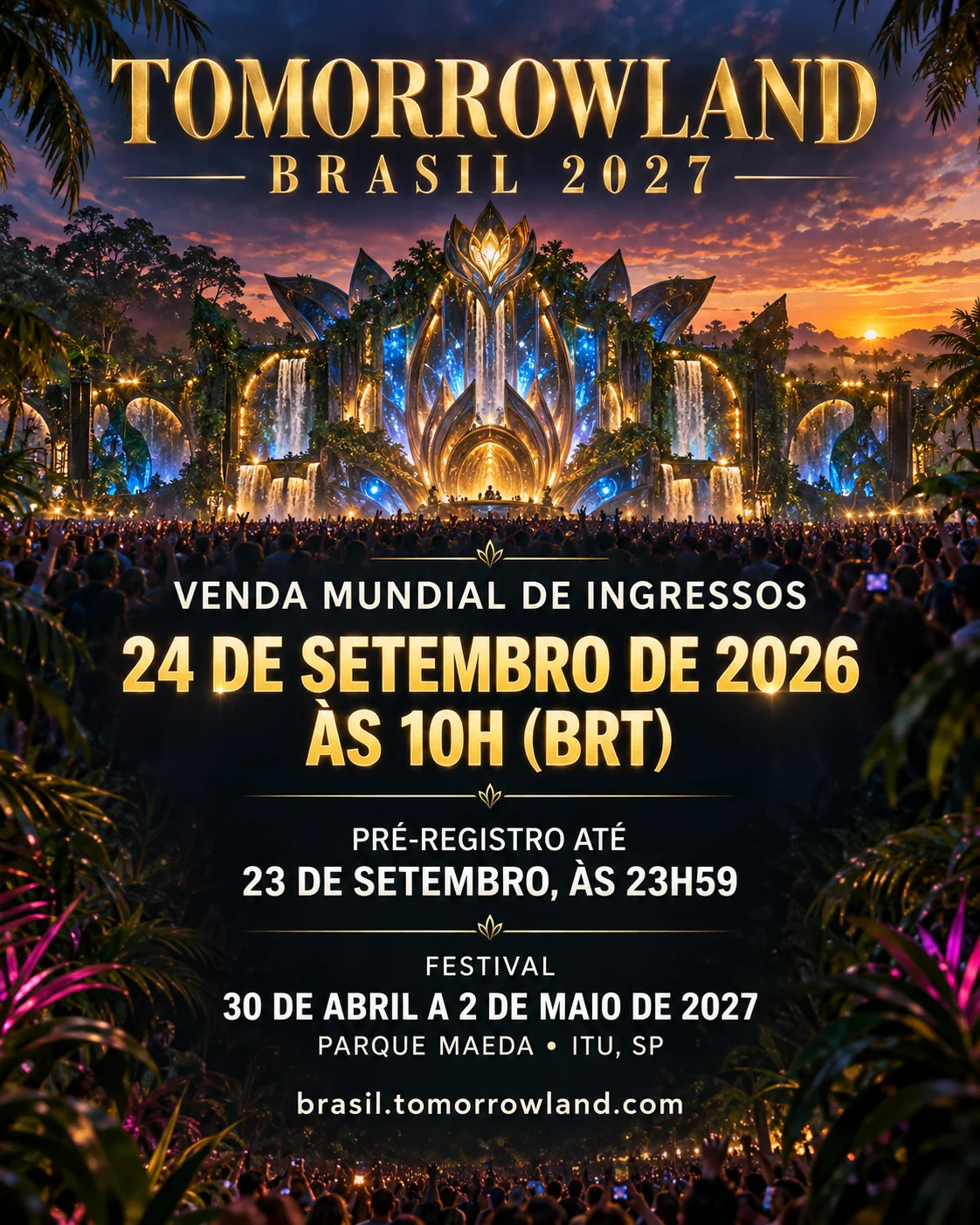 Tomorrowland Brasil 2027 (Imagem IA)