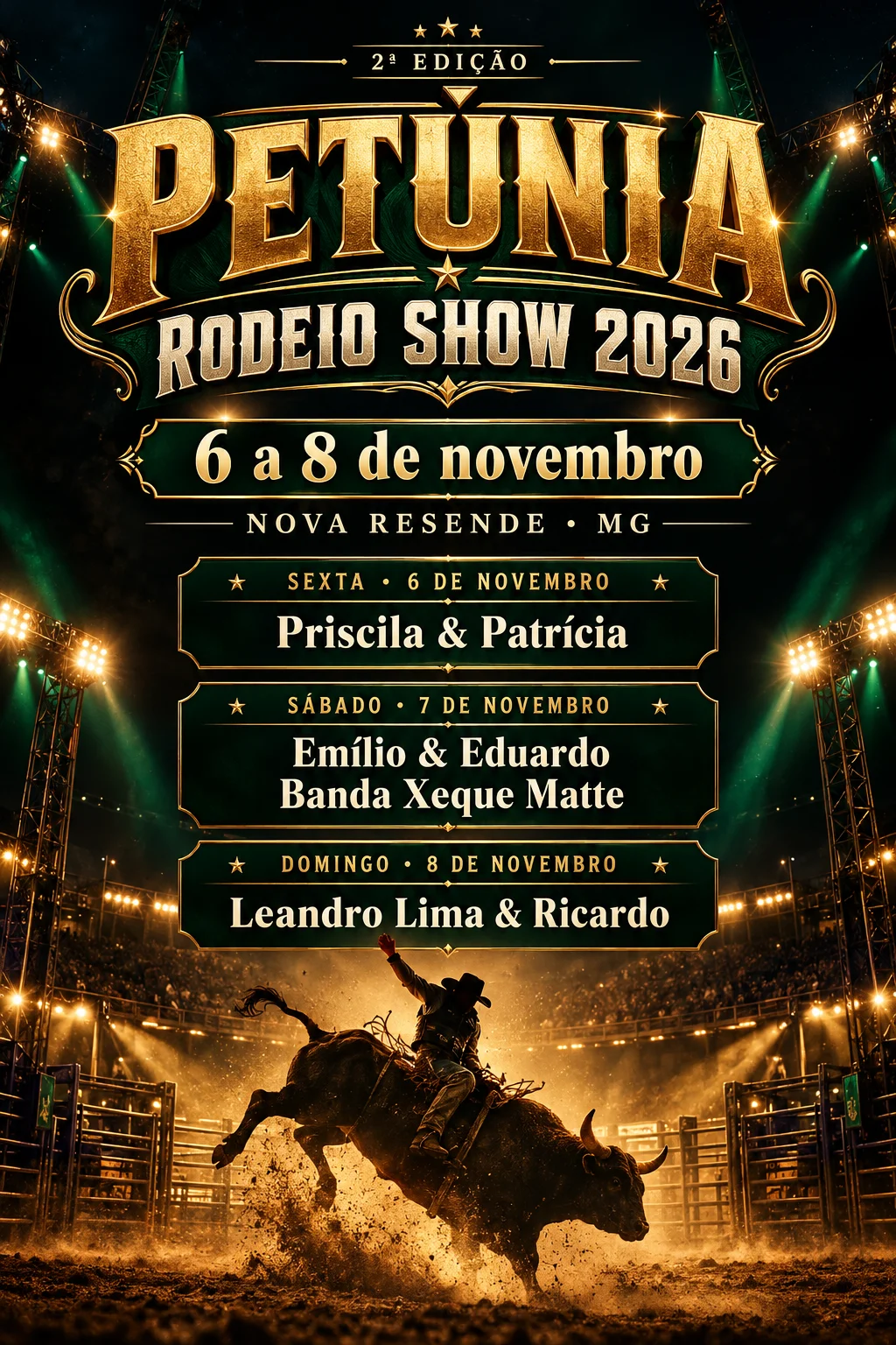 Petúnia Rodeio Show 2026 (Imagem IA)