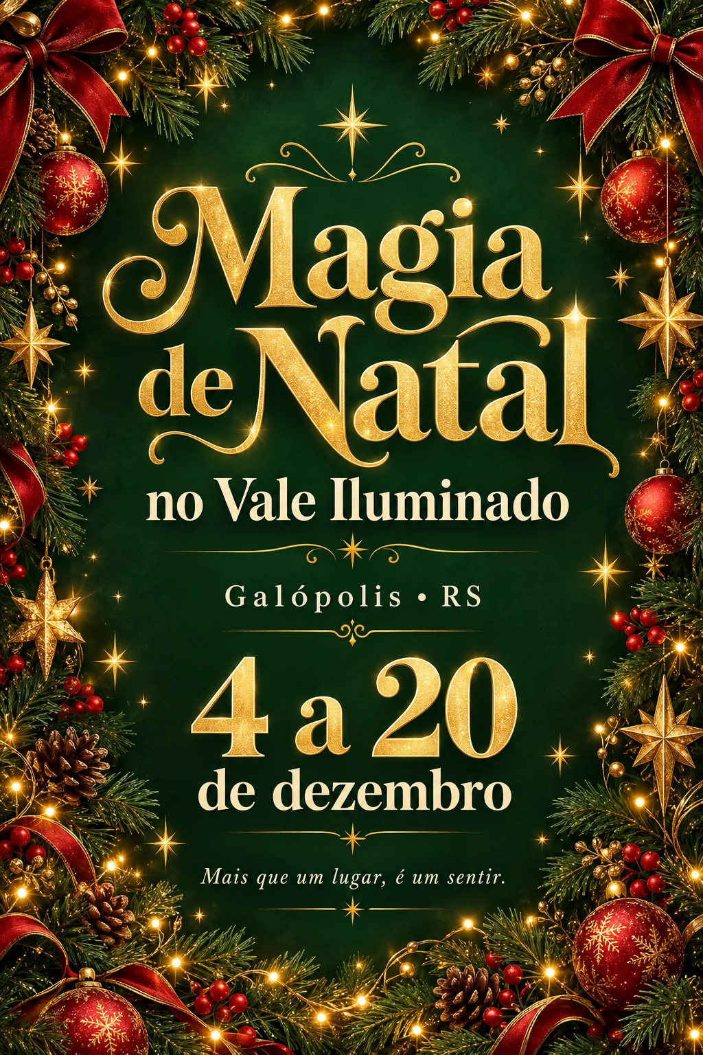 Magia de Natal Galópolis 2026 (Imagem IA)