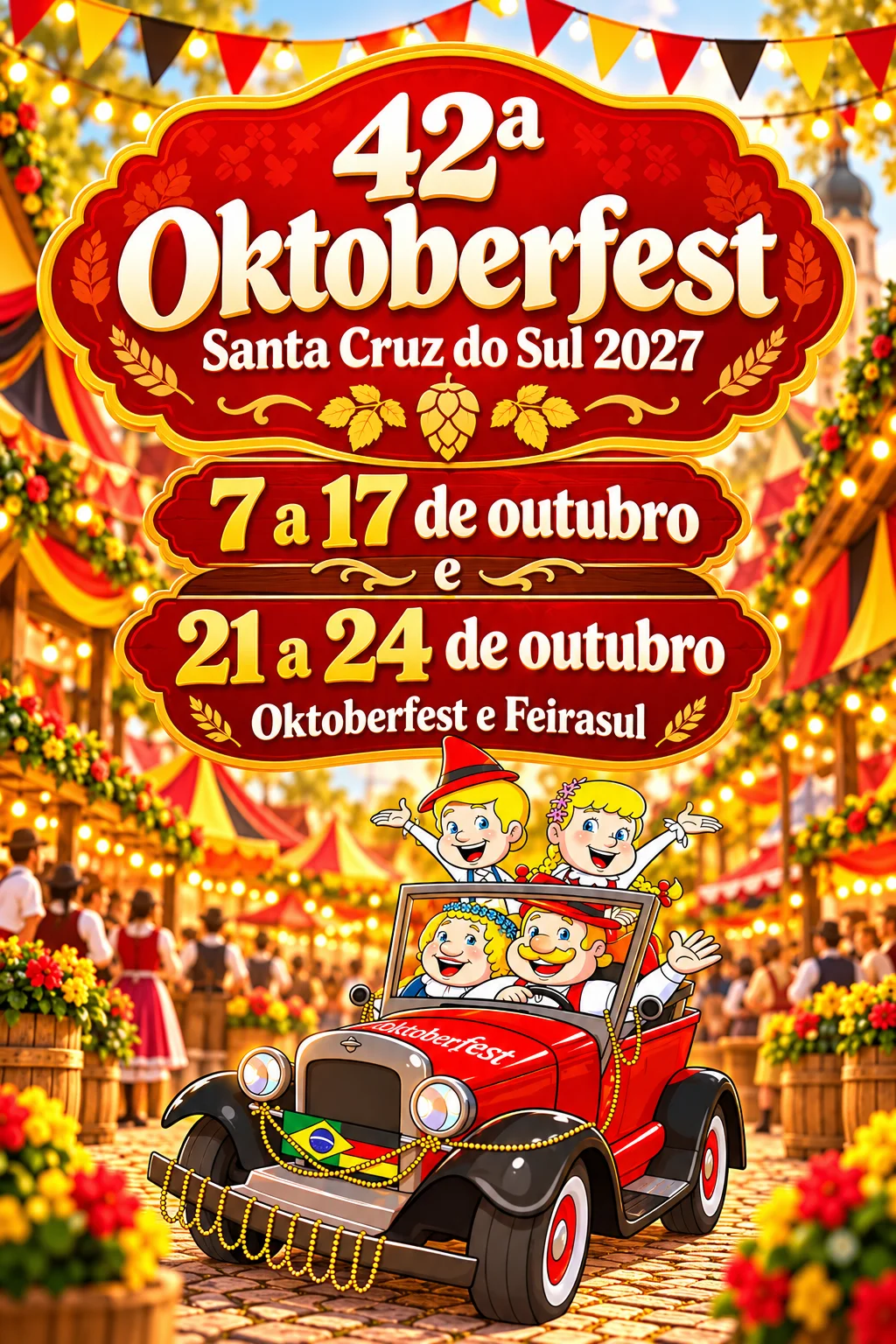 Oktoberfest Santa Cruz do Sul 2027 (Imagem IA)