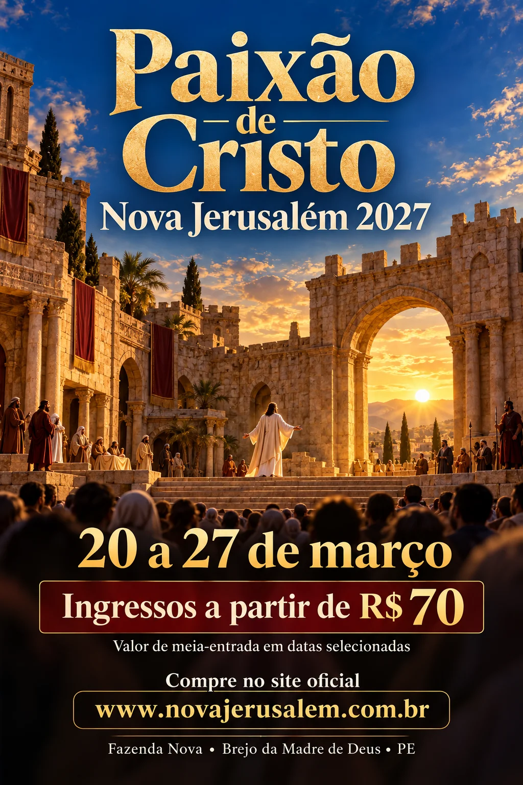Paixão de Cristo 2027 (Imagem: IA)